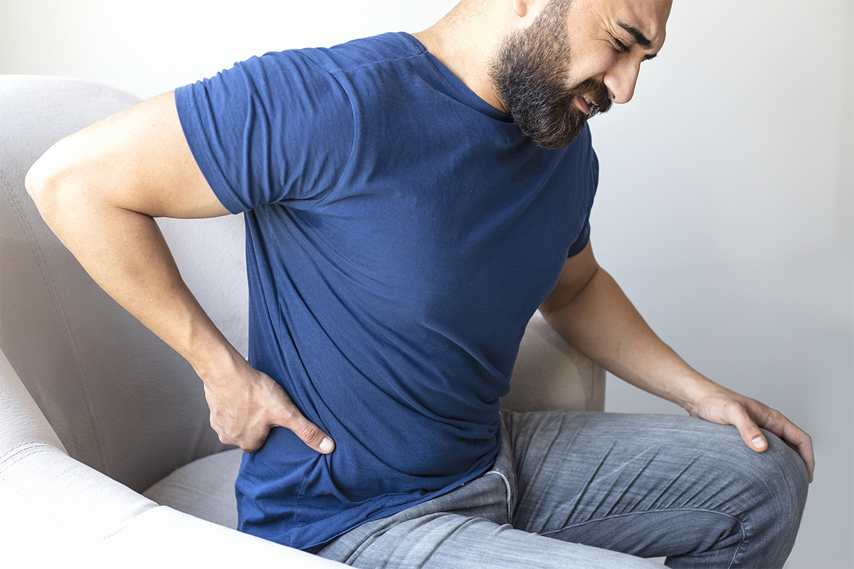 Back pain treated by SCS